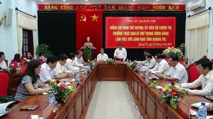 Politburo member Dinh The Huynh works with Quang Tri - ảnh 1
